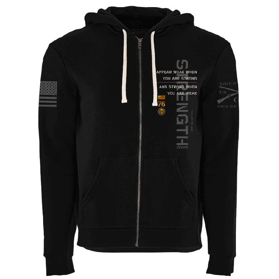 Don't Look Back Full-Zip Hoodie - Black