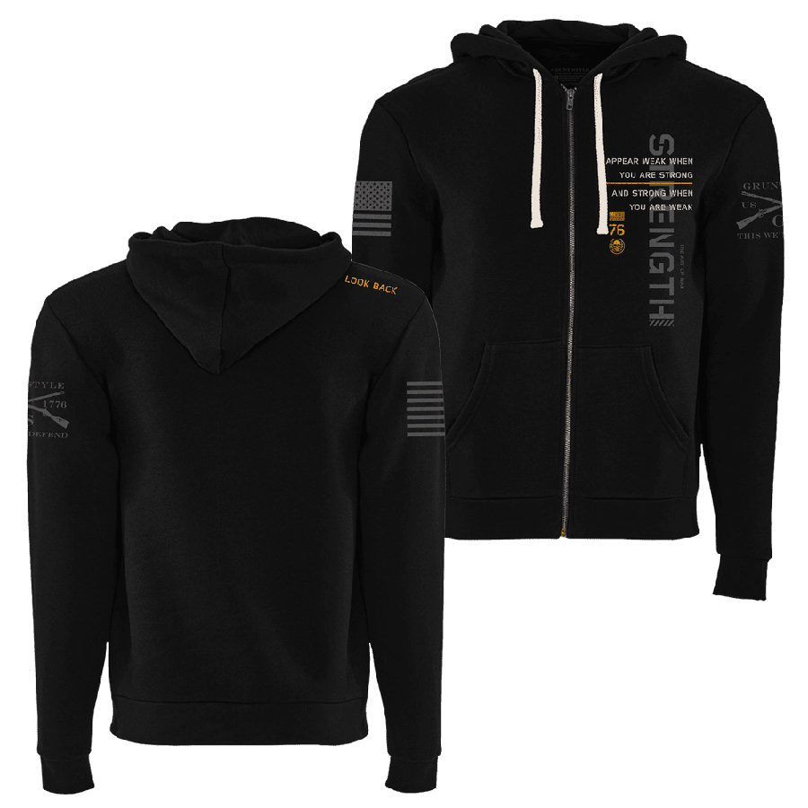 Don't Look Back Full-Zip Hoodie - Black