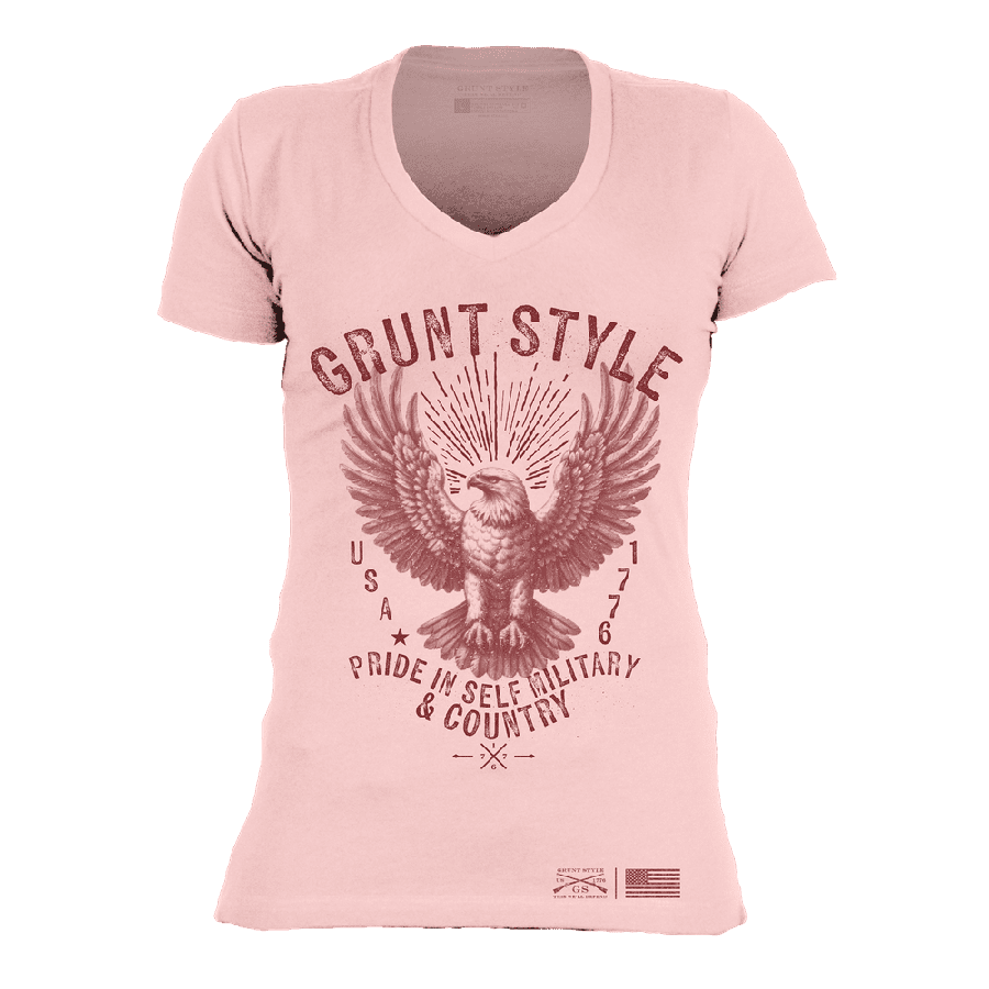 Women's Ethos Eagle V-Neck - Light Pink