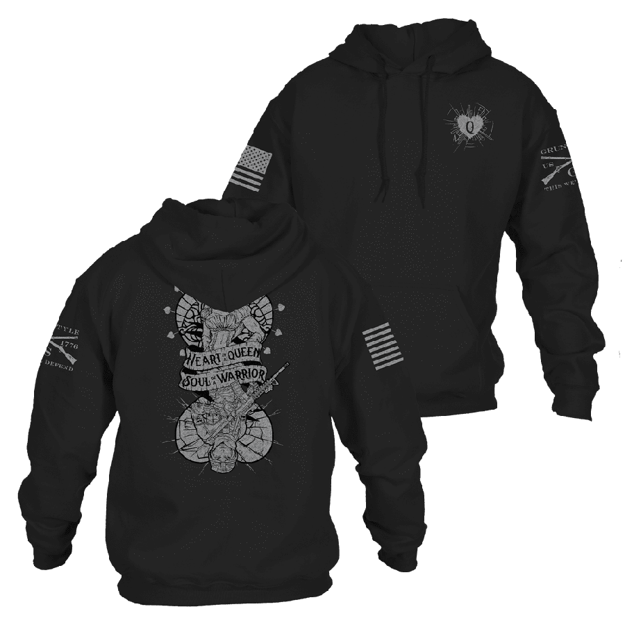 Women's Heart and Soul of a Warrior Hoodie - Black