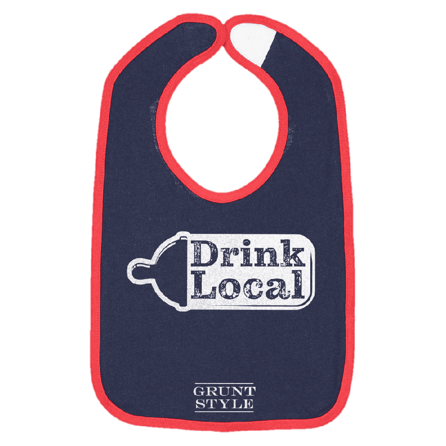 Runt Style Drink Local Bib - Navy/Red