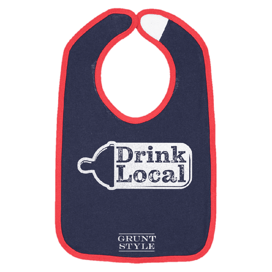 Runt Style Drink Local Bib - Navy/Red