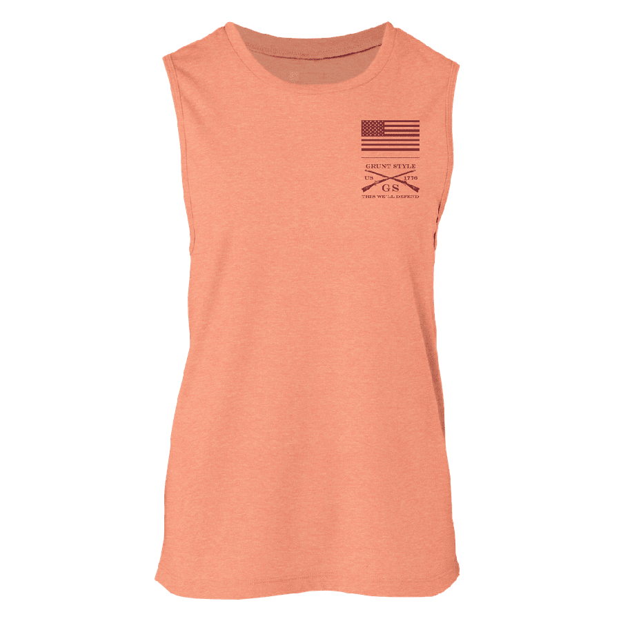 Women's Strength Through Suffering Everyday Tank - Heather Sunset