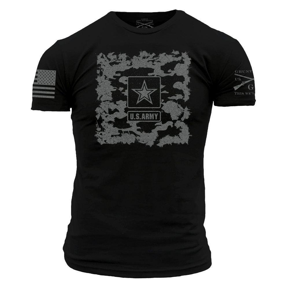 Army - Men's Stealth Camo Tee - Black