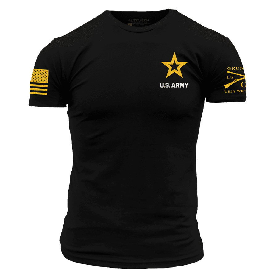 Army Basic Full Logo T-Shirt - Black