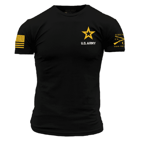 Army Basic Full Logo T-Shirt - Black