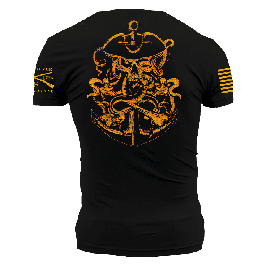 USN - Ghost Pirate T-Shirt - Black
