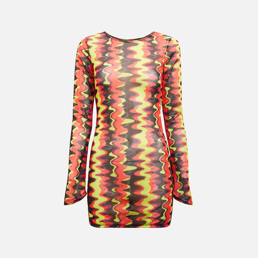 Gonza Long Sleeve Mini Dress - Cozumel
