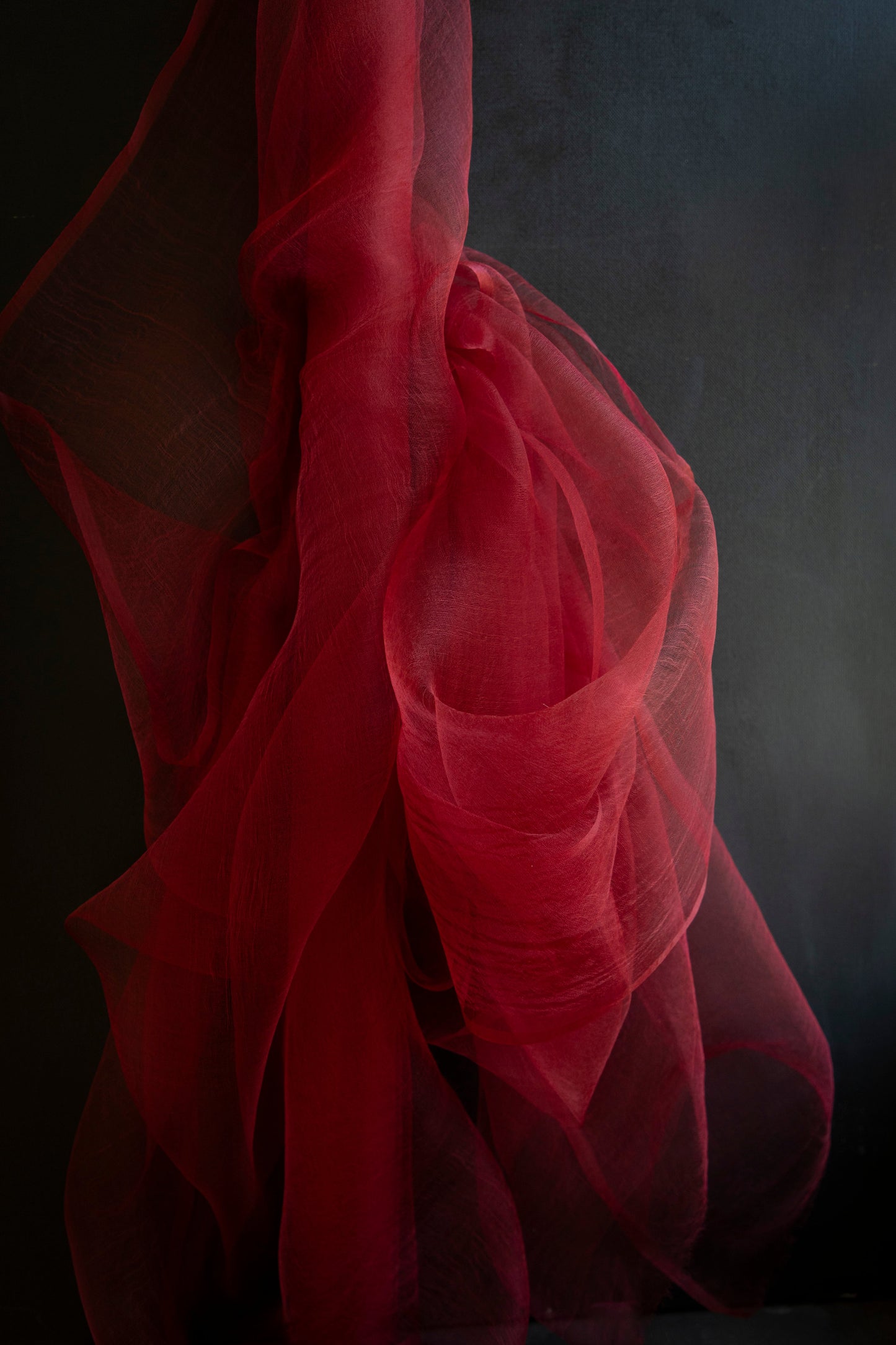 Garnet Red {Gossamer Silk Fabric}