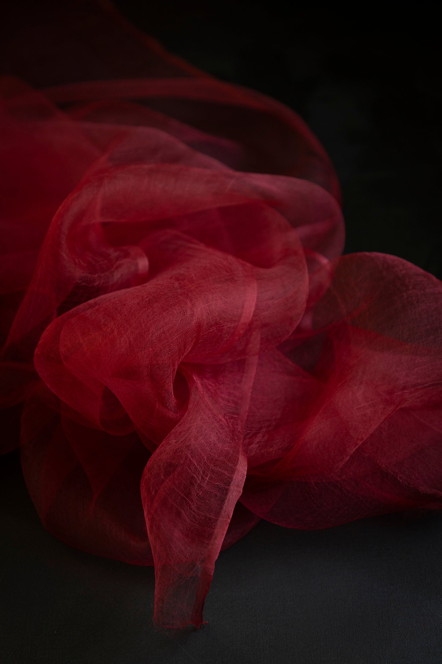 Garnet Red {Gossamer Silk Fabric}