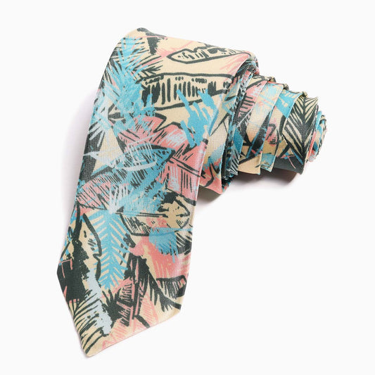 Gold Leaf Print Tie