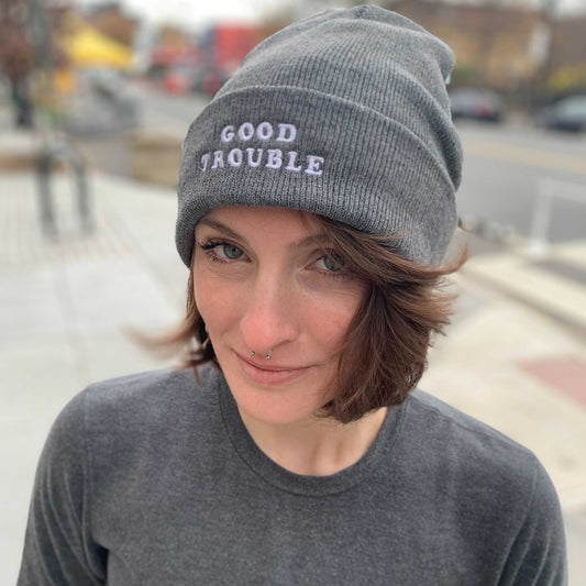 Good Trouble Beanie - Gray