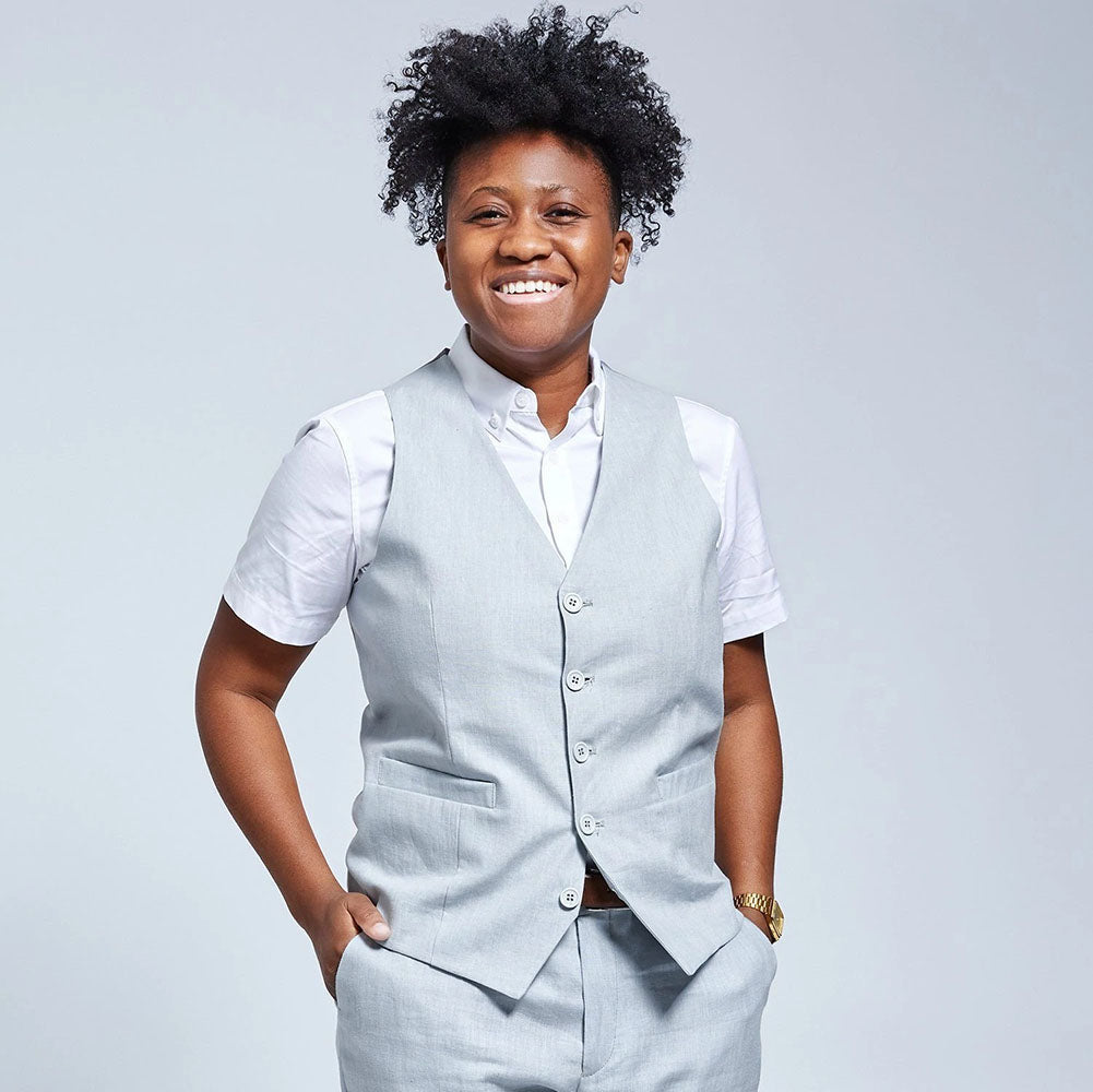 Light Gray Linen Vest