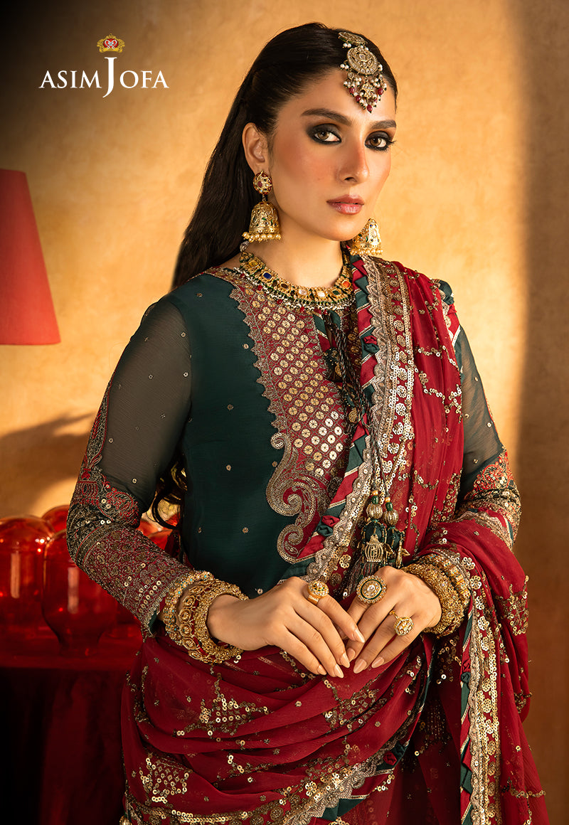 AJVFP-10 EMBROIDERED CHIFFON 3 PCS