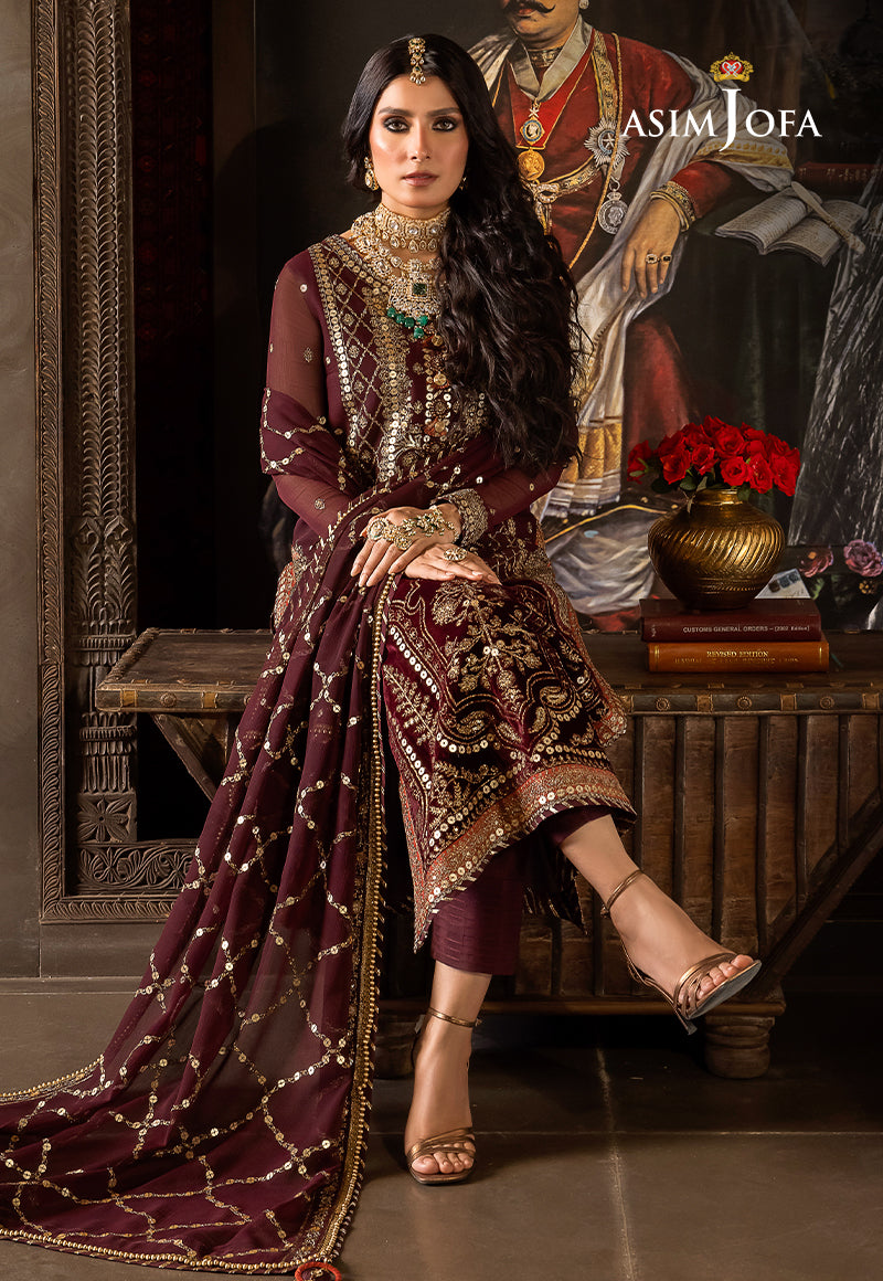 AJVFP-12 EMBROIDERED CHIFFON 3 PCS