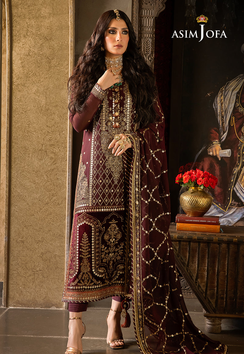 AJVFP-12 EMBROIDERED CHIFFON 3 PCS
