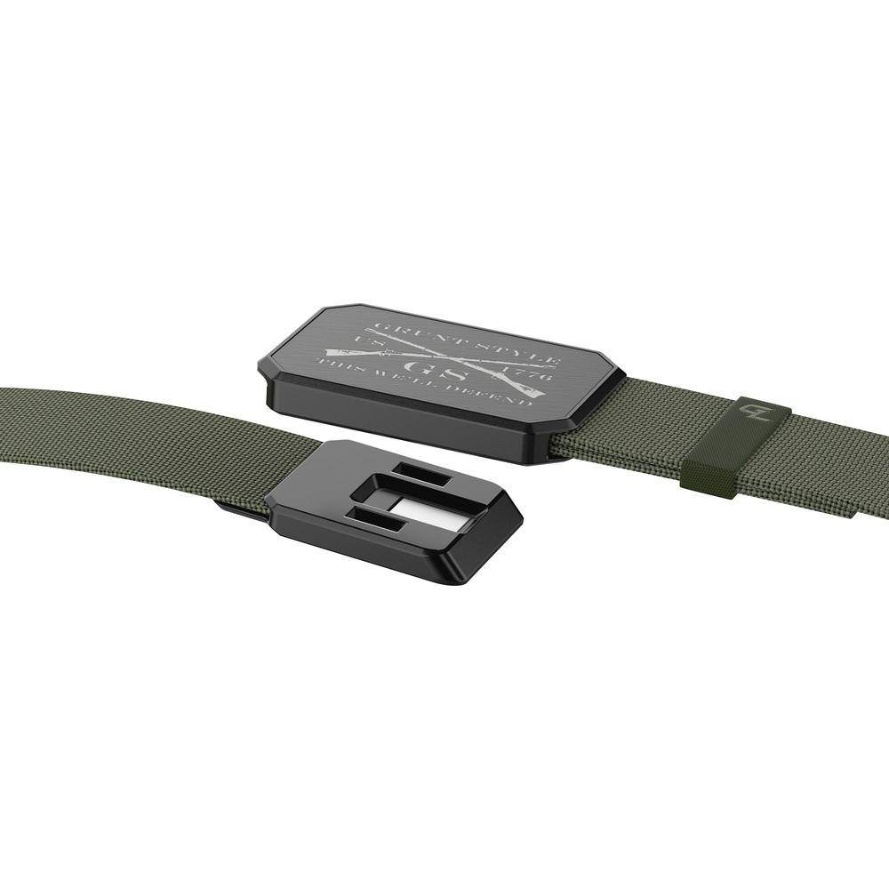 Grunt Style x Groove Life™ Belt - Gun Metal on Olive