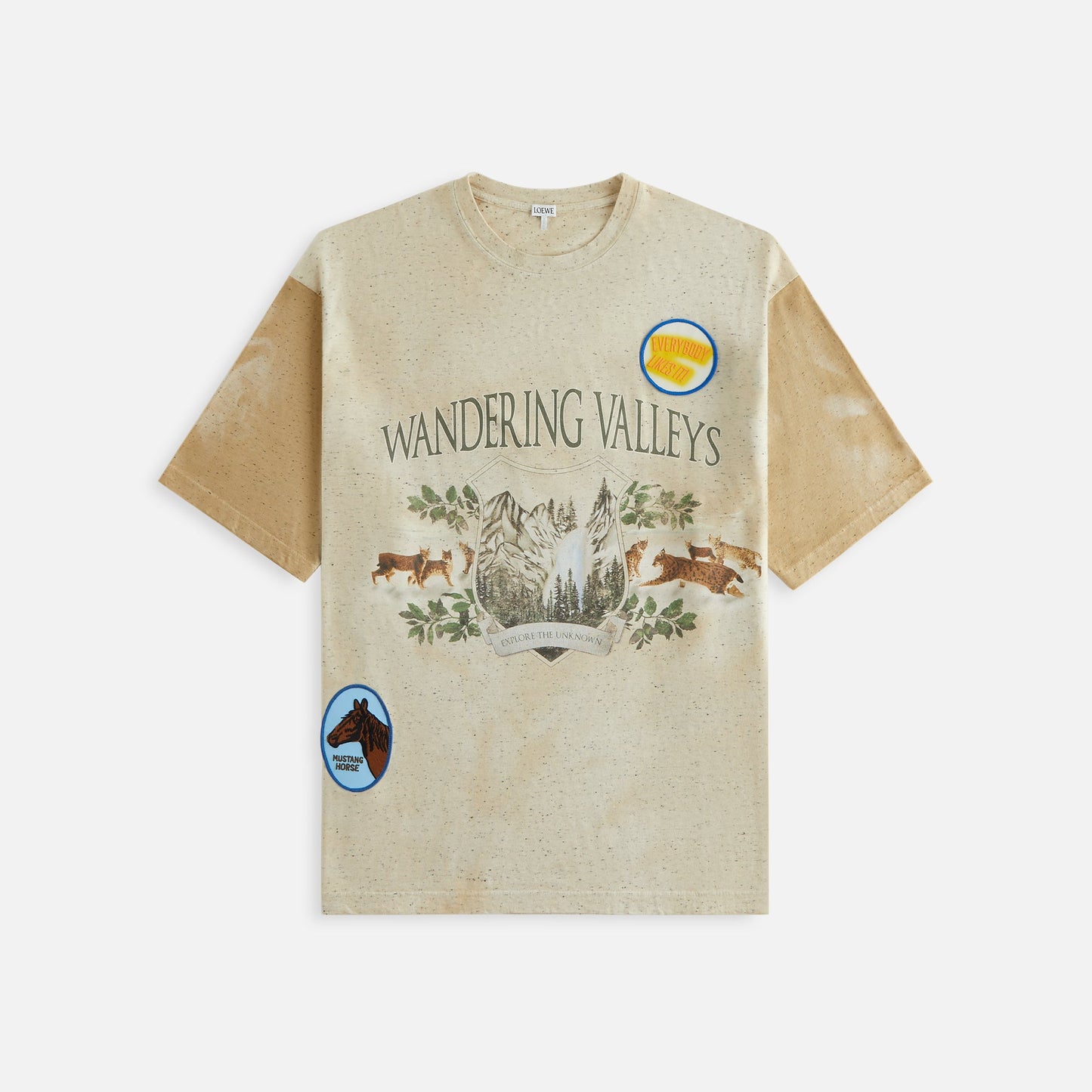 Loewe Loose Fit Tee - Light Oat Melange