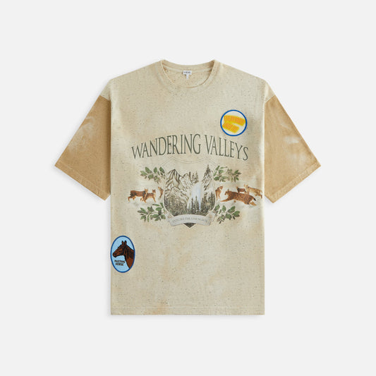 Loewe Loose Fit Tee - Light Oat Melange