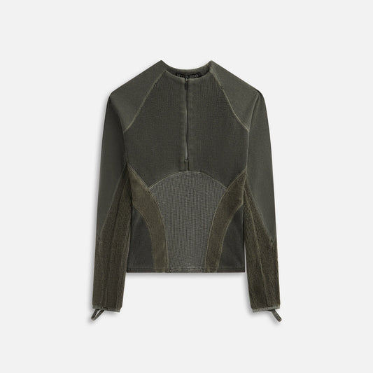Hyein Seo Half Zip Raglan - Khaki