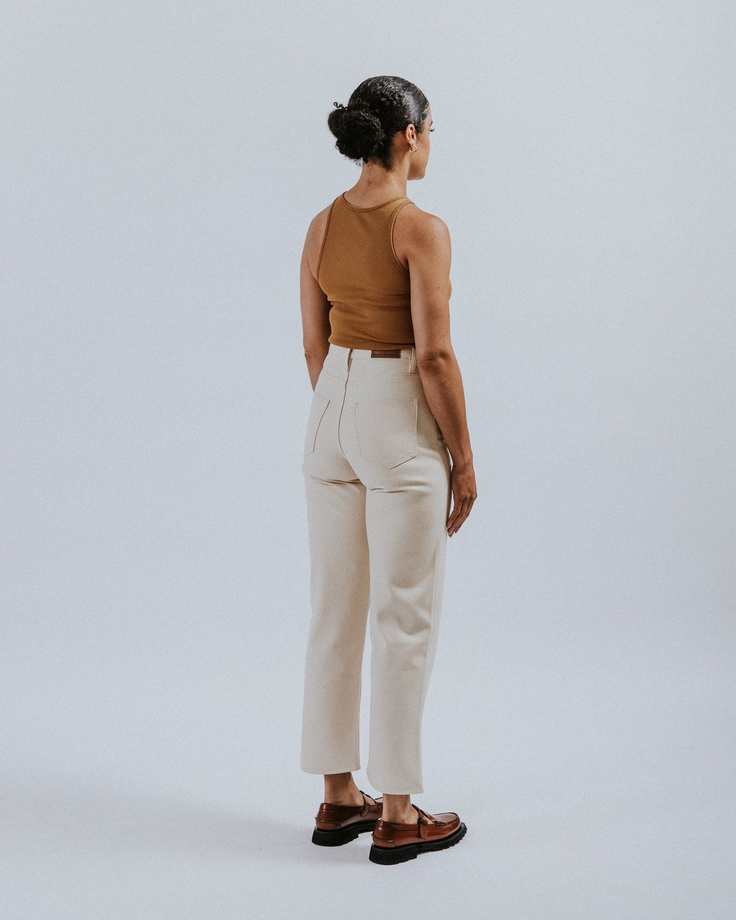 The Eira - Straight Leg - Ecru Denim.