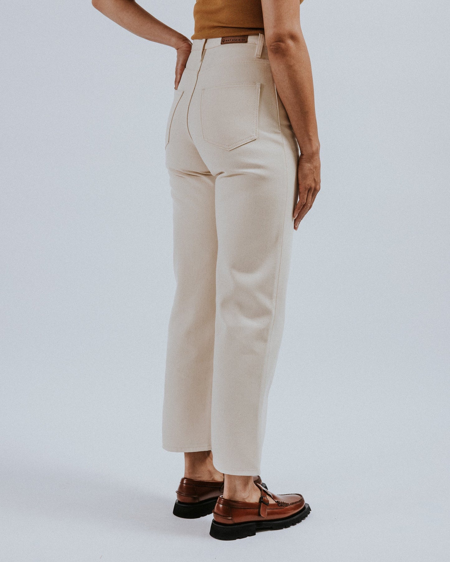 The Eira - Straight Leg - Ecru Denim.