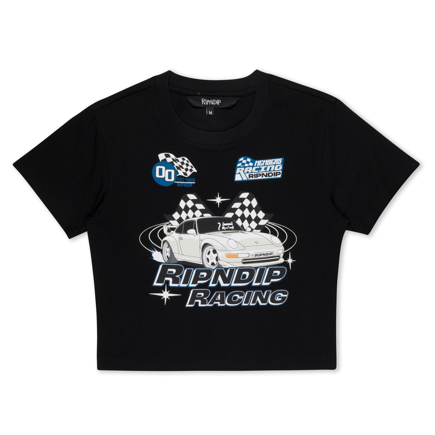 Ripnrace Cropped Baby Tee (Black)