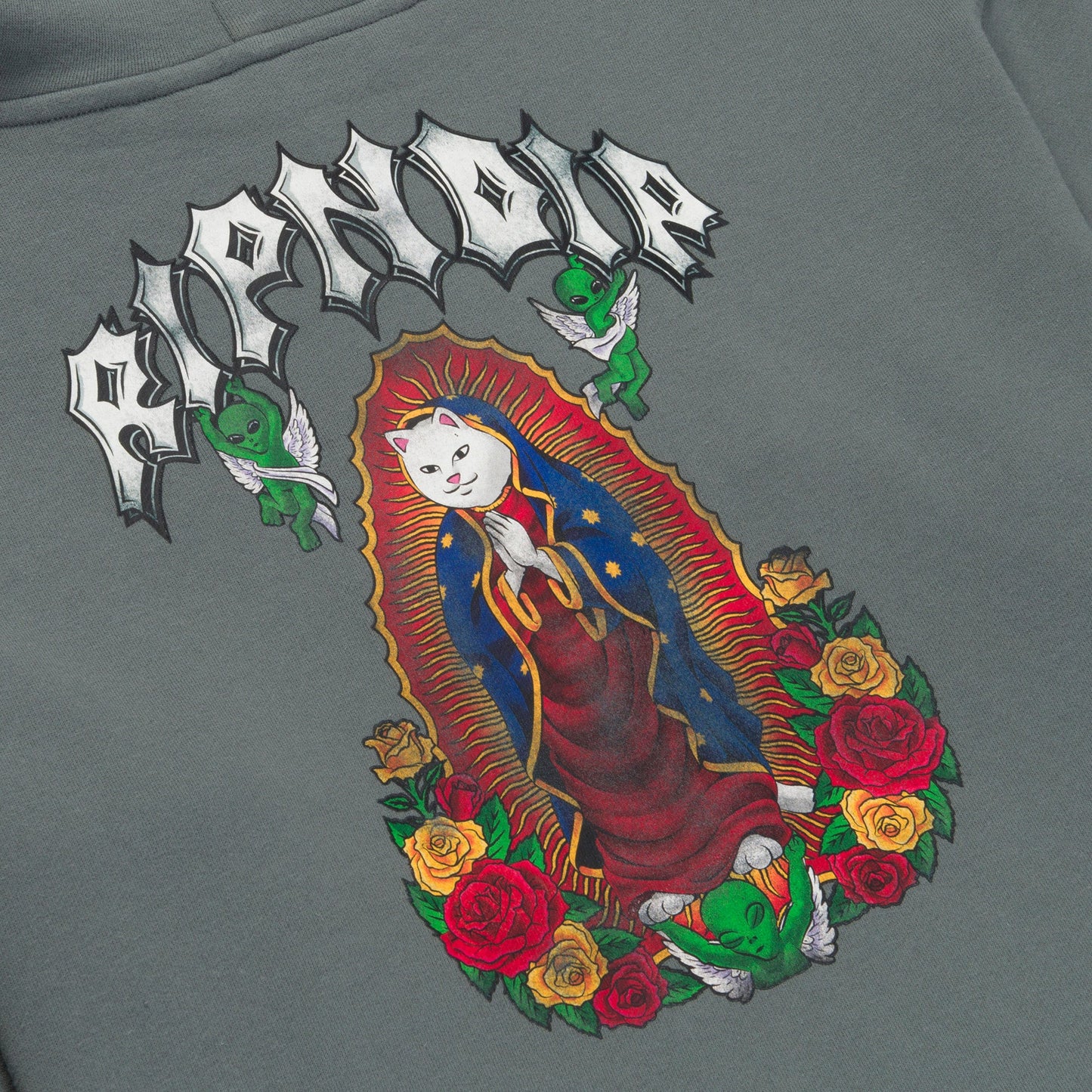 Mother Nerm Cropped Hoodie (Charcoal )