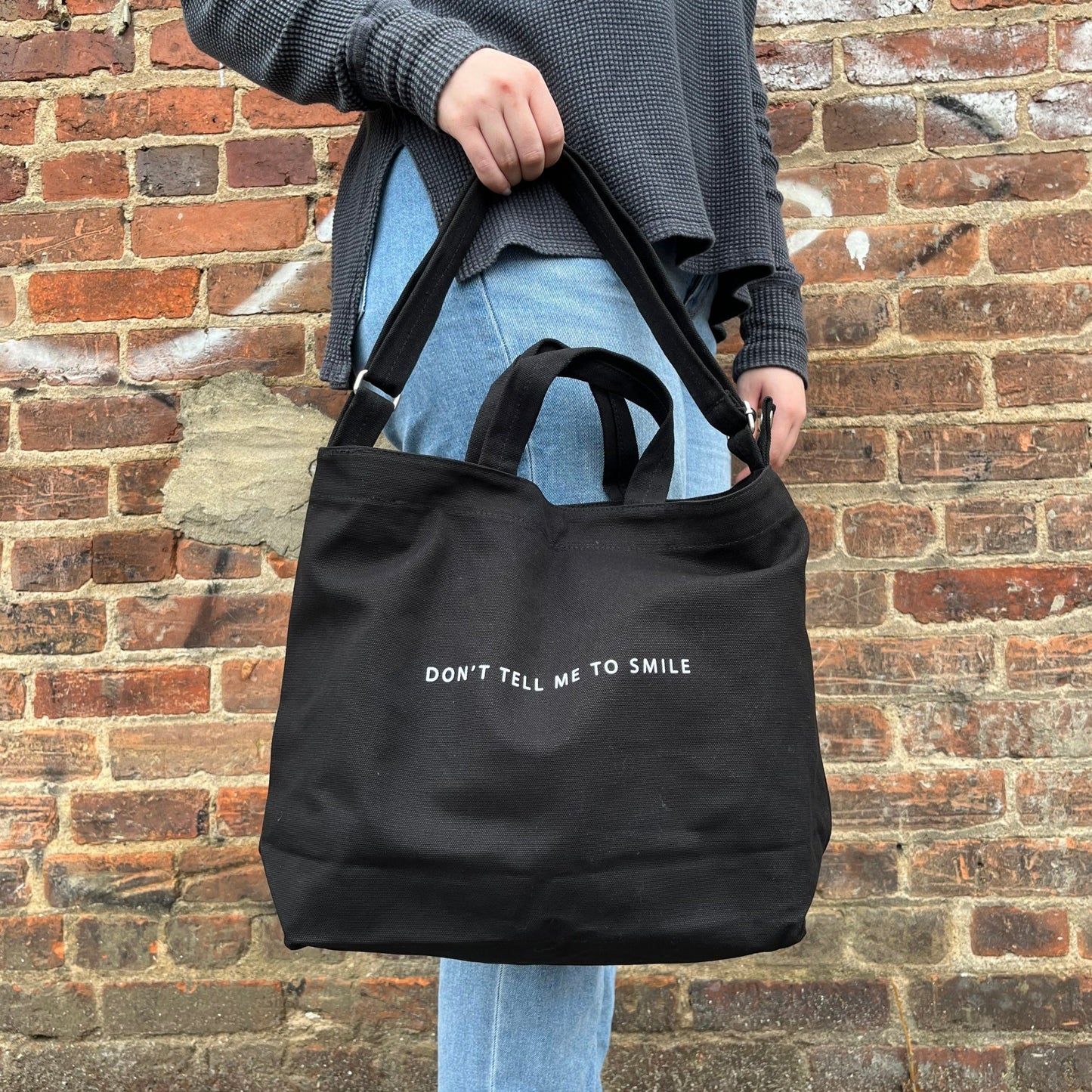 Don't Tell Me To Smile Duck Bag