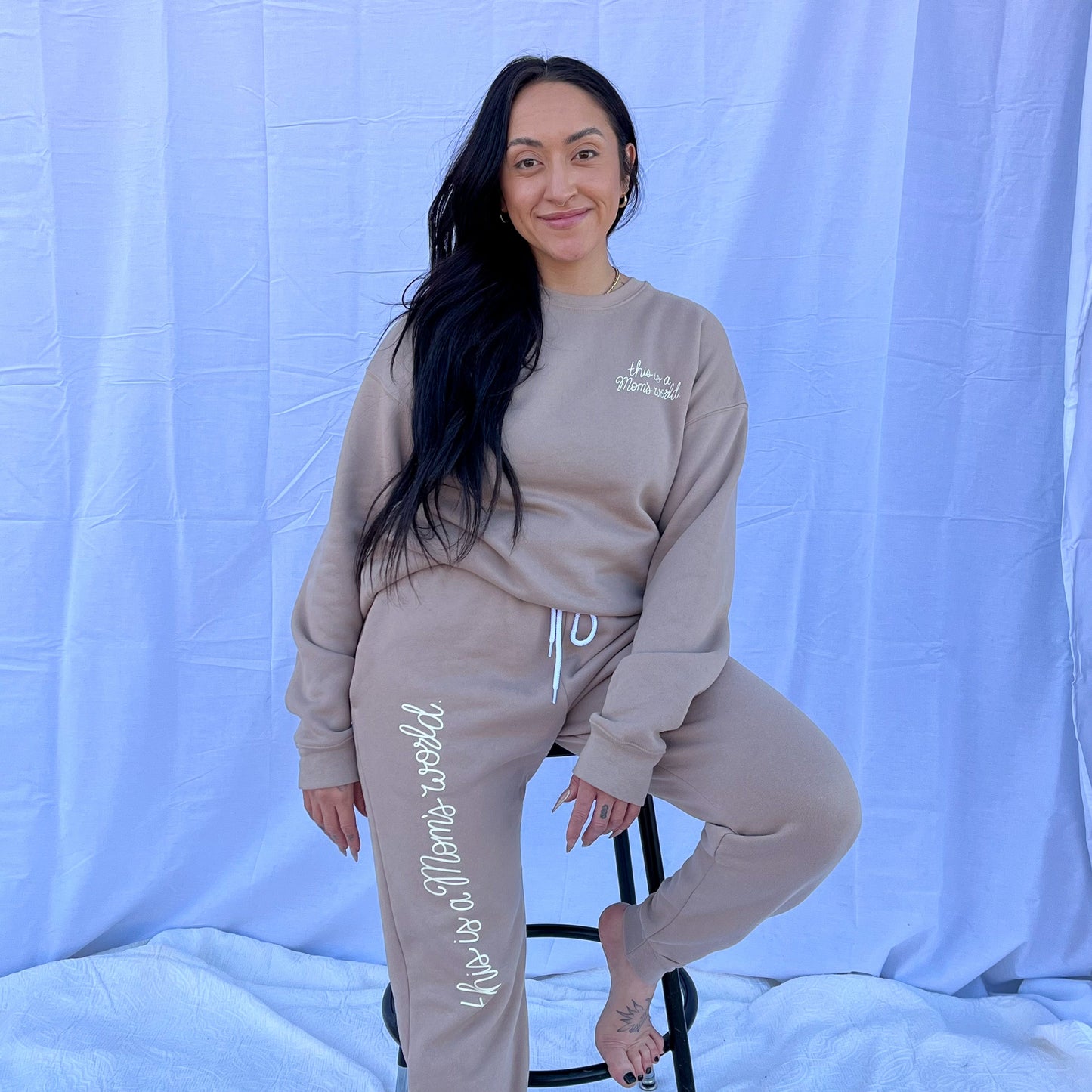 This Is A Mom's World Crewneck Sweatshirt