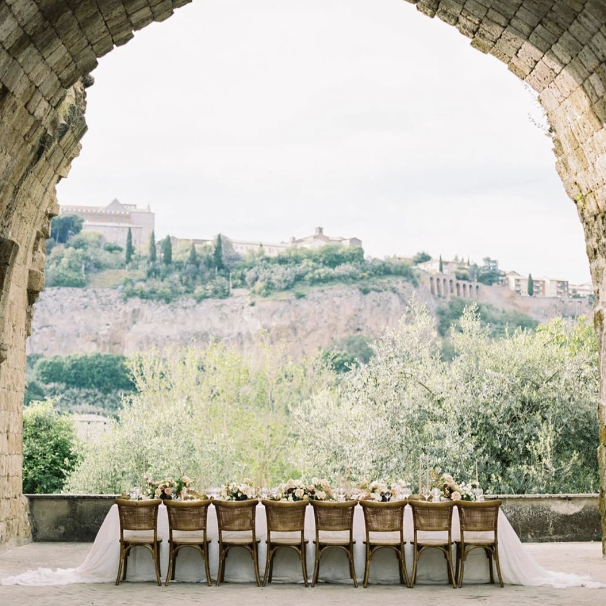 Wedding Head Table / Sheer Silk Table Overlay {Antique White}