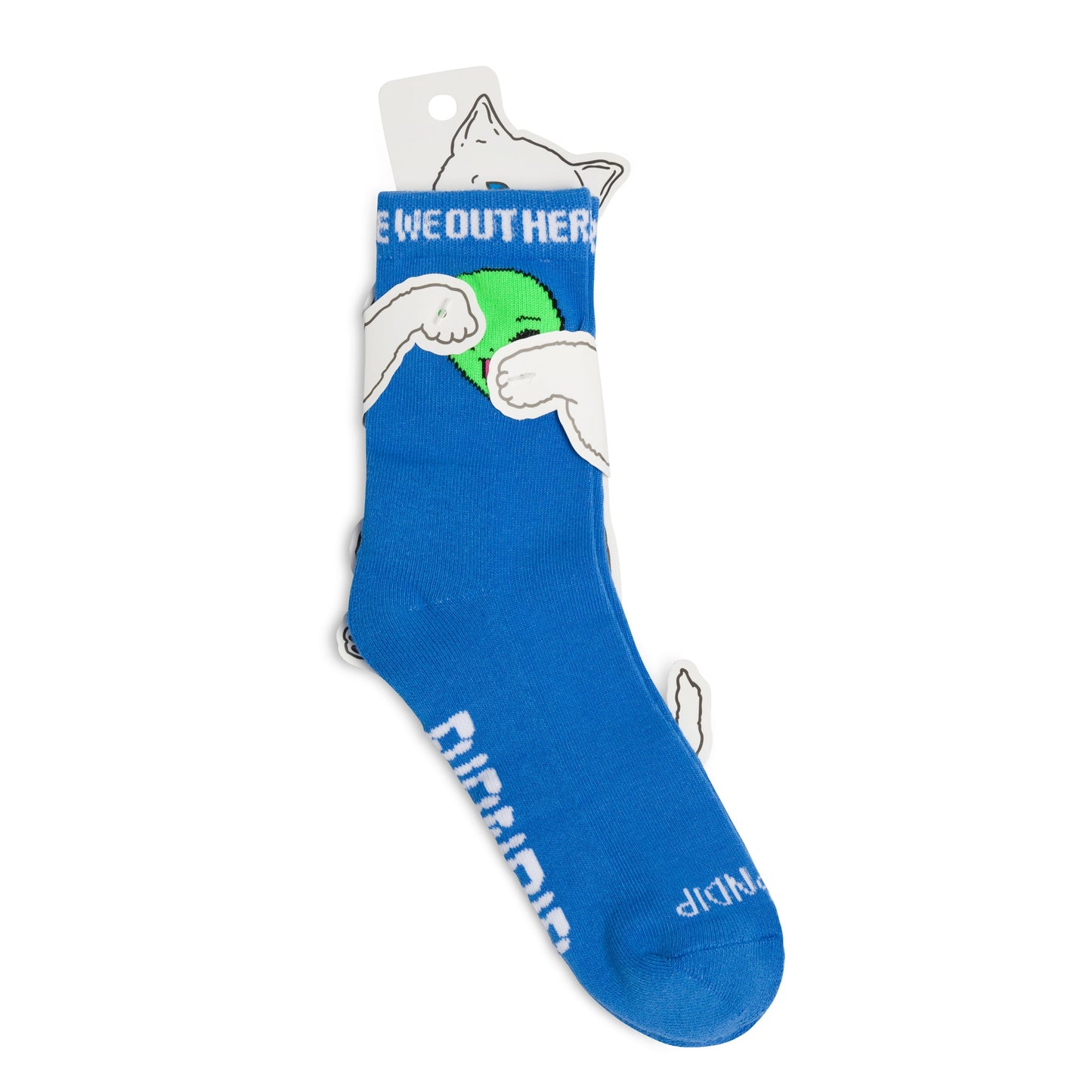 We Out Here Mid Socks (Blue)