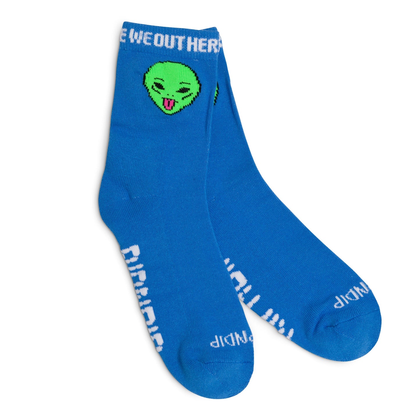 We Out Here Mid Socks (Blue)