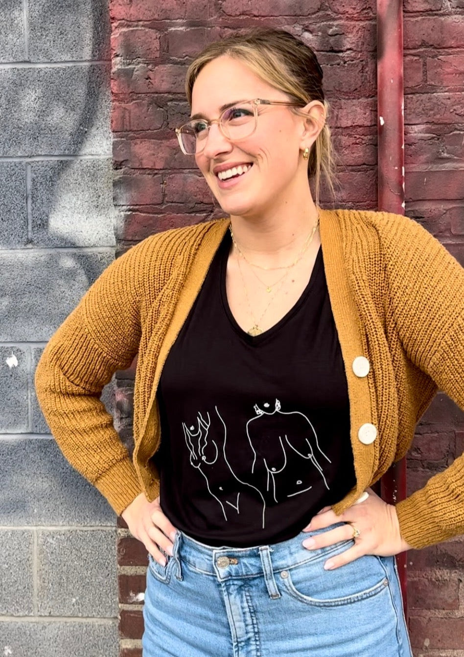 Hanging Out V-Neck Flowy Tee