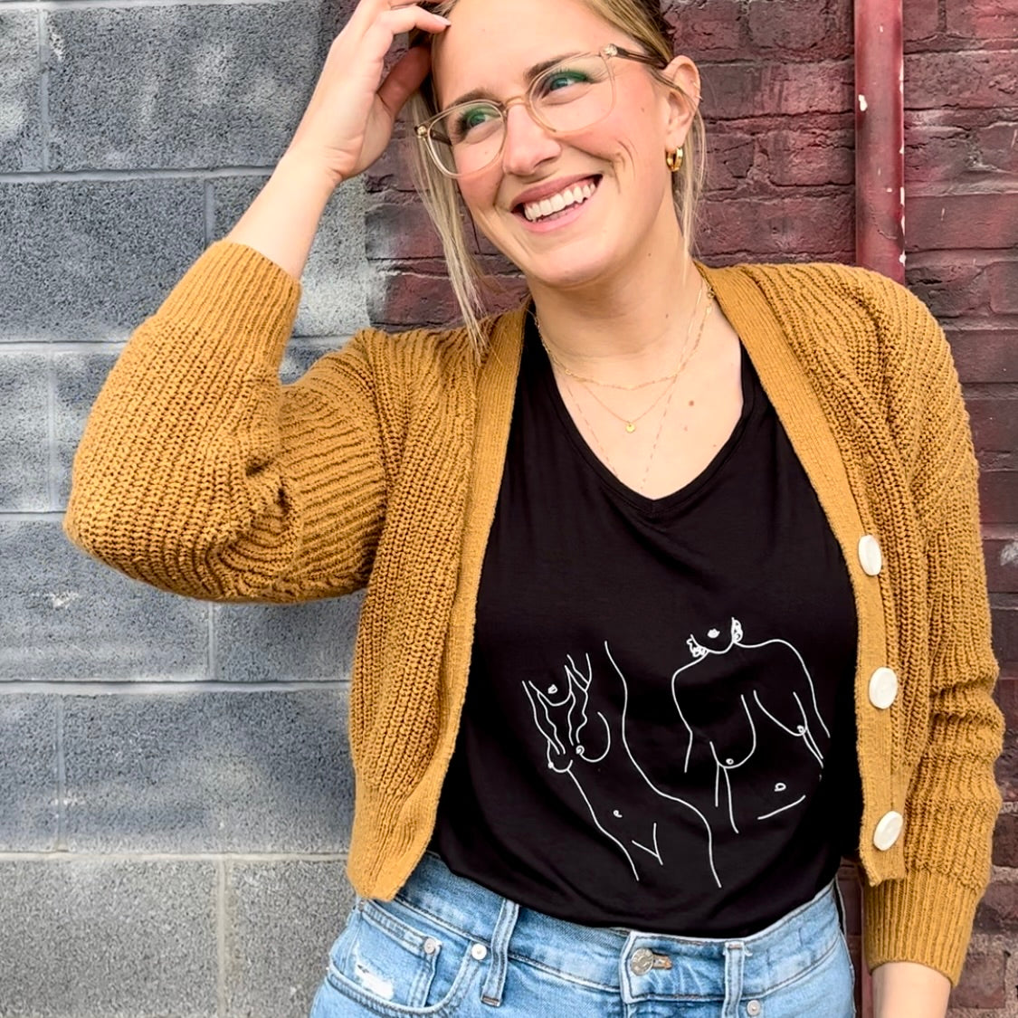 Hanging Out V-Neck Flowy Tee