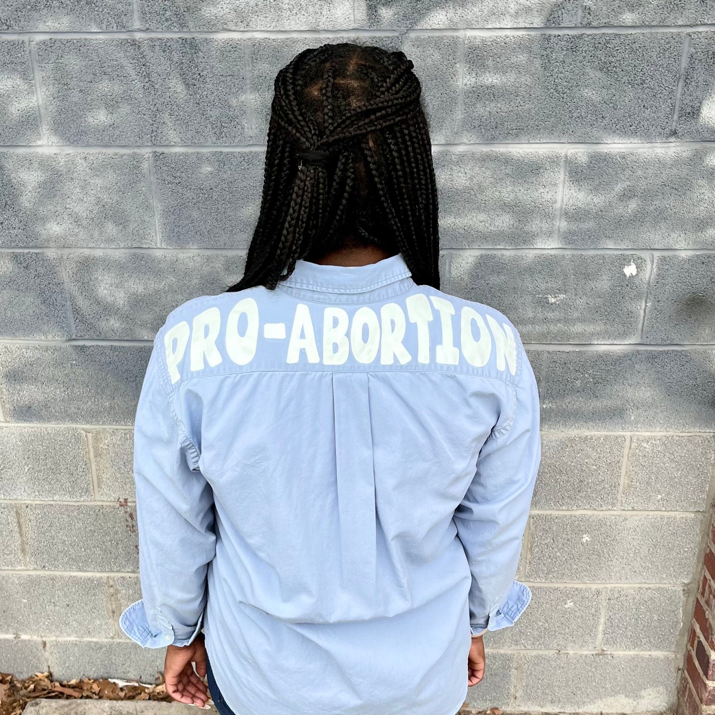 Pro-Abortion Hand Painted Button Down