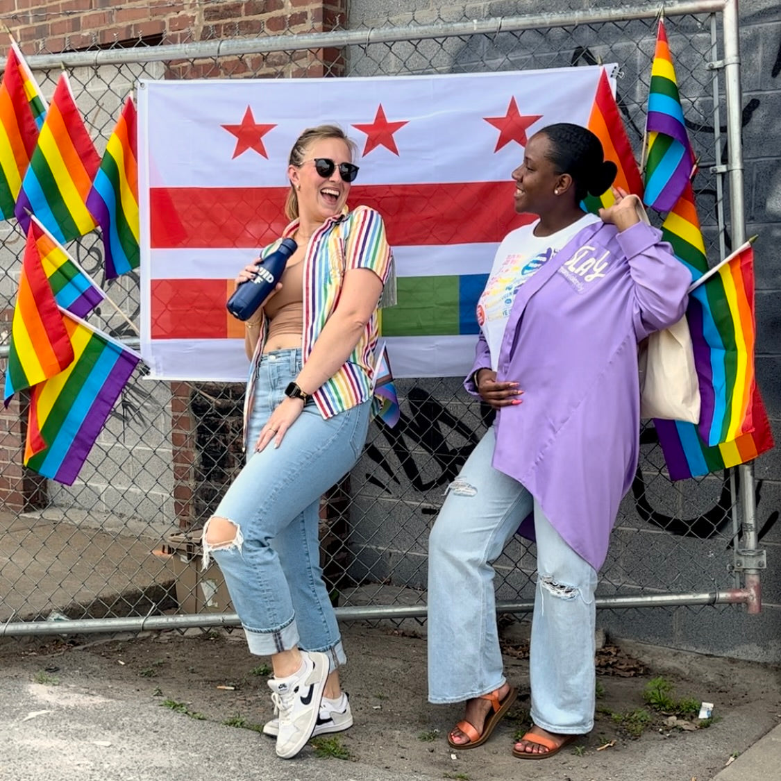 Purple Ban Guns Not Drag Upcycled Button Down