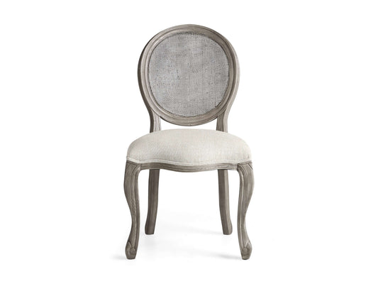 Margot Cane Back Dining Chair in Stone Vintage