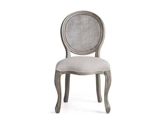 Margot Cane Back Dining Chair in Stone Vintage