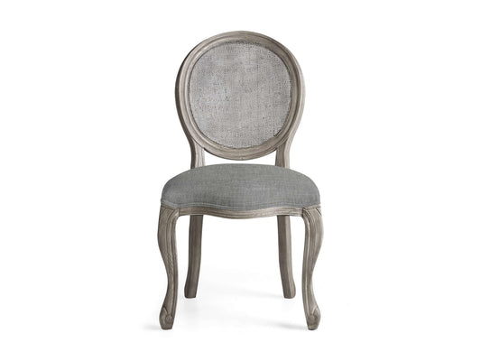 Margot Cane Back Dining Chair in Stone Vintage