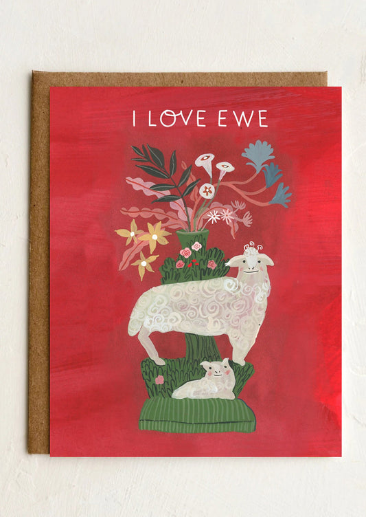 I Love Ewe Card