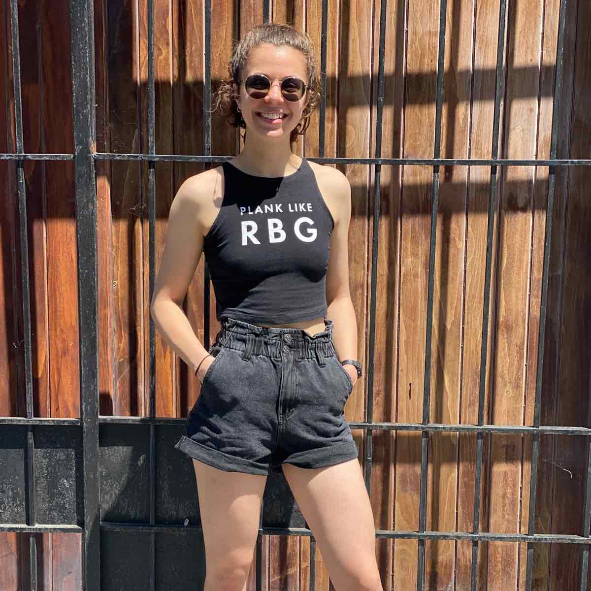 Plank Like RBG Crop Top