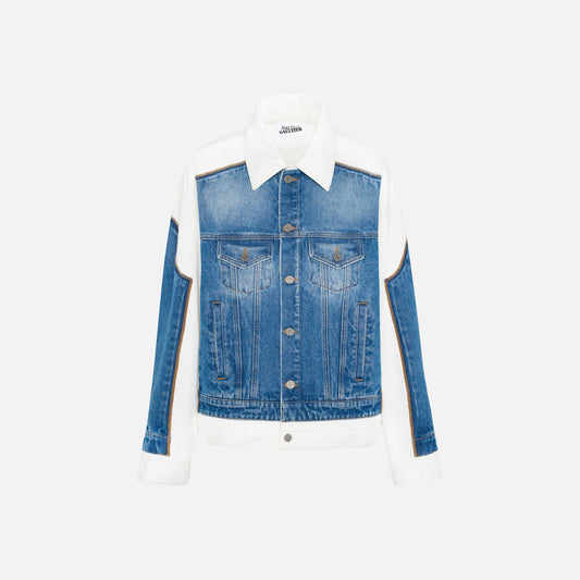 Jean Paul Gaultier Denim Jacket with Contrast Detail - Vintage Blue
