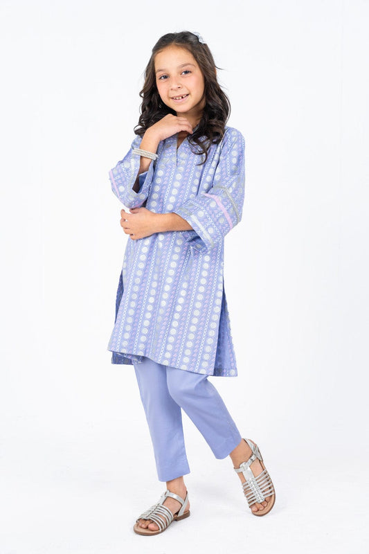 2 PC Printed Dobby Outfit