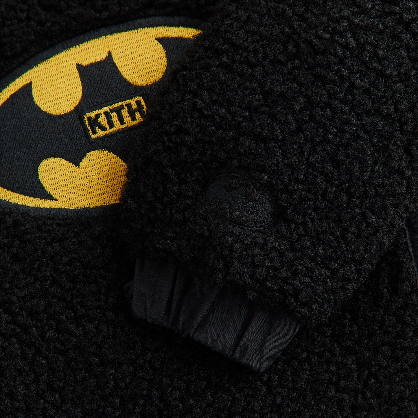 Batman | Kith Kids Quarter Zip Sherpa Jacket - Black