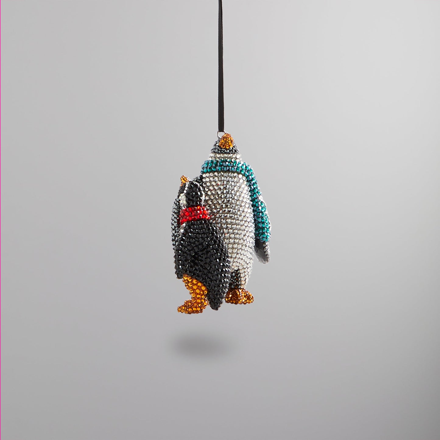 Kithmas Penguin with Swarovski® Crystals - Jet Hematite / Crystal Silver Shade