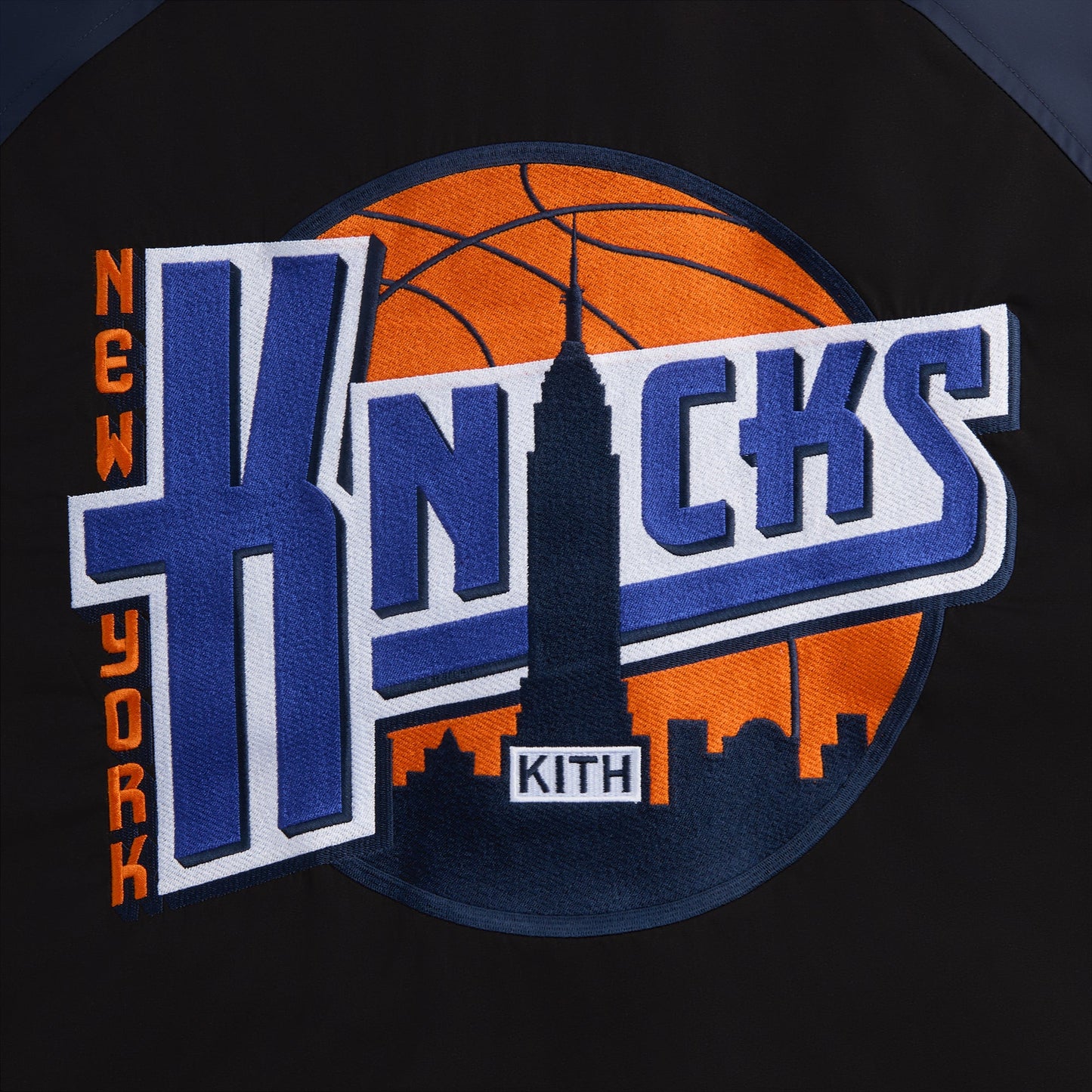 Kith for the New York Knicks Ball Nylon Quarter Zip - Black