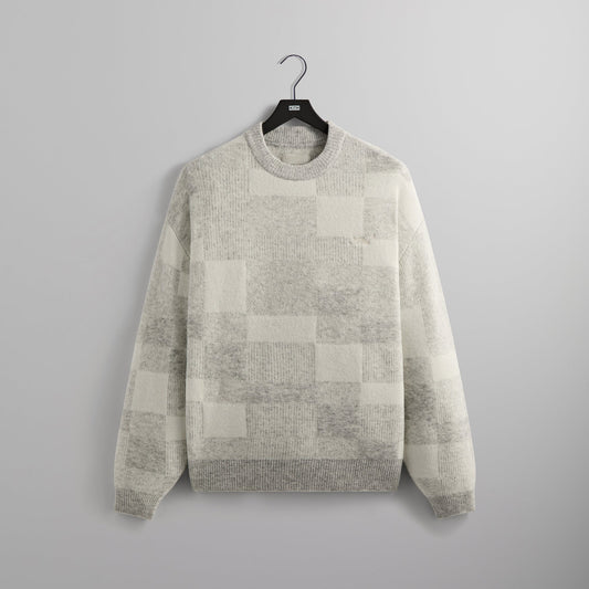 Kith Lewis Check Sweater - Light Heather Grey