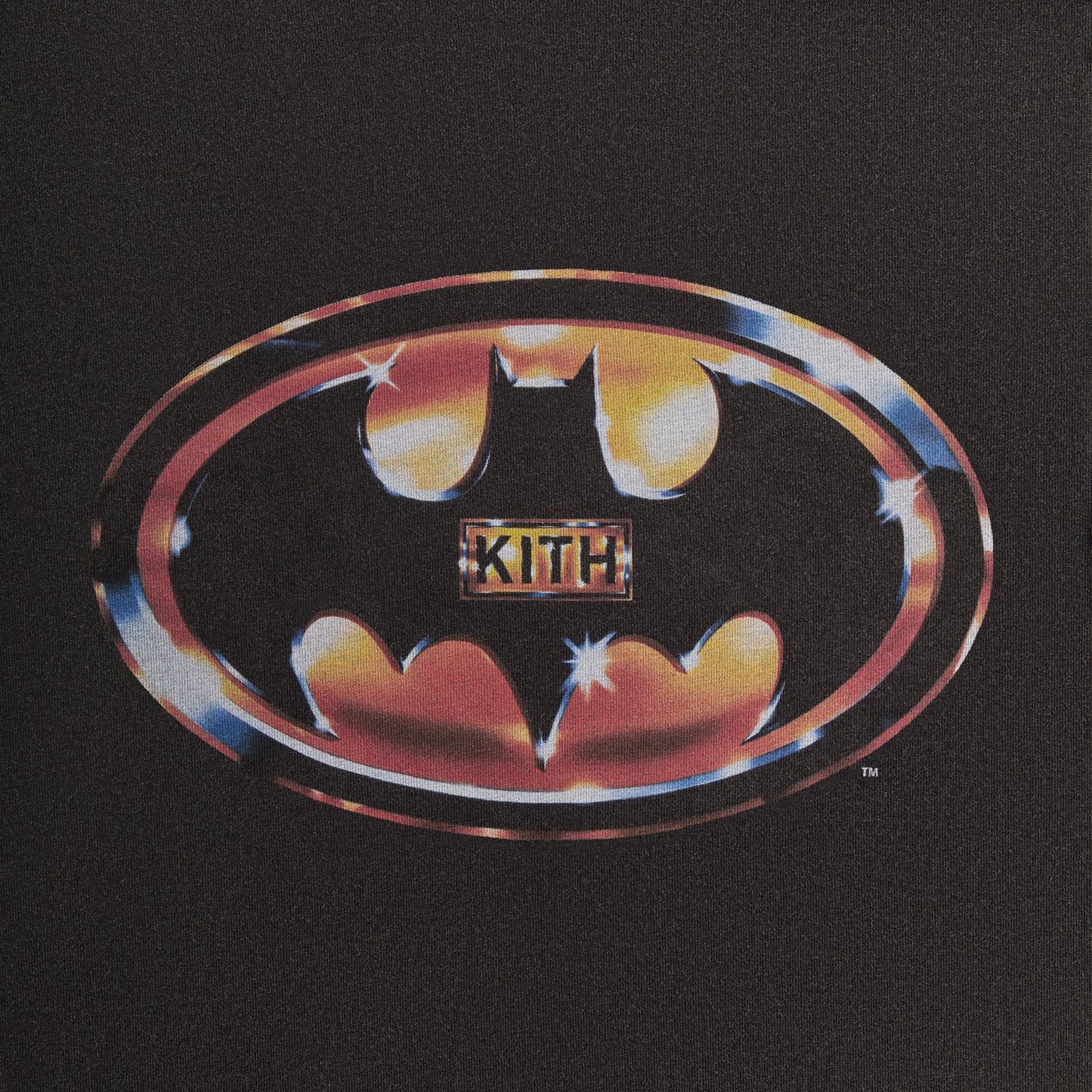 Batman | Kith Logo Vintage Long Sleeve Tee - Black