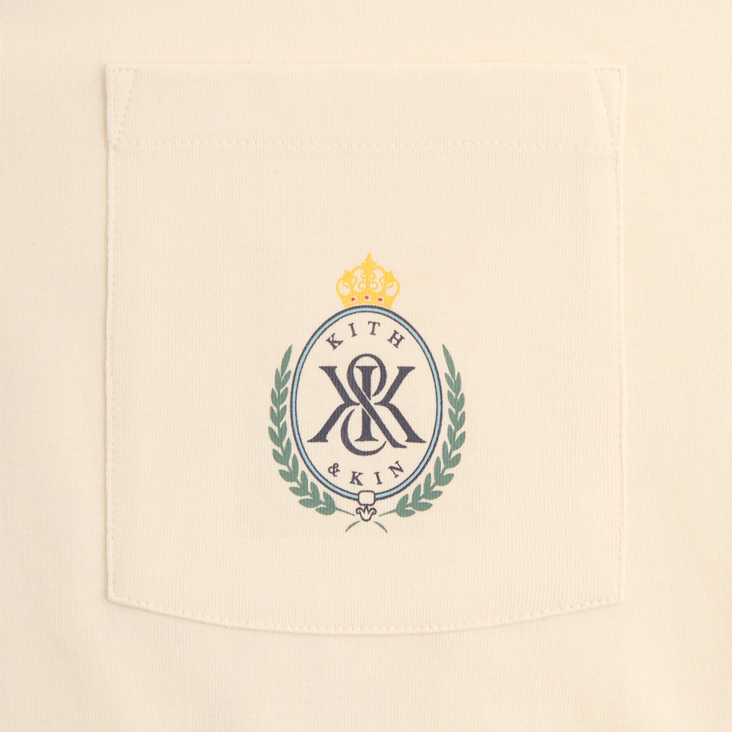 Kith K&K Crest Pocket Tee - Sandrift